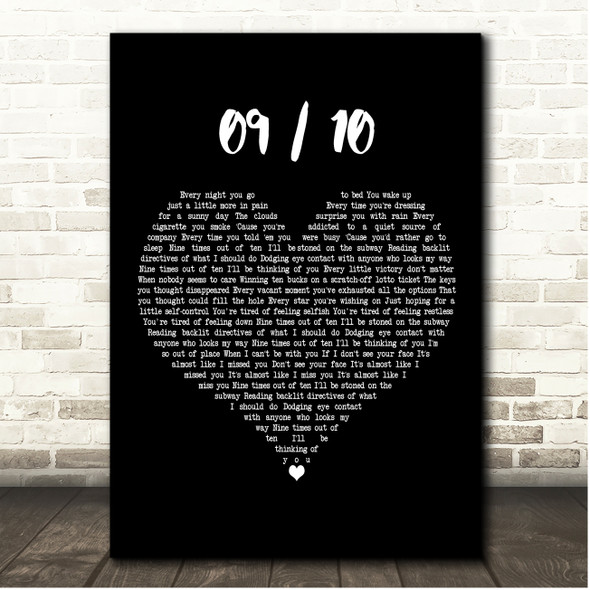 Jeff Rosenstock Jeff Rosenstock 09 10 Black Heart Song Lyric Print