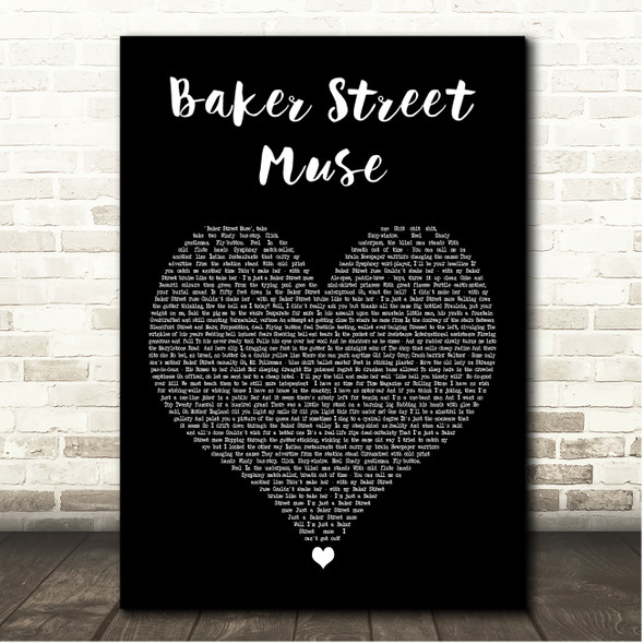 Jethro Tull Baker Street Muse Black Heart Song Lyric Print