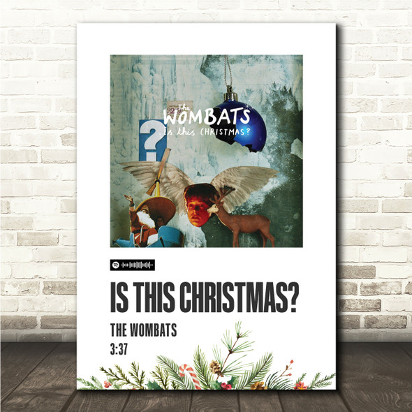 The Wombats Is This Christmas Christmas Single Polaroid Vintage Music Wall Art Print