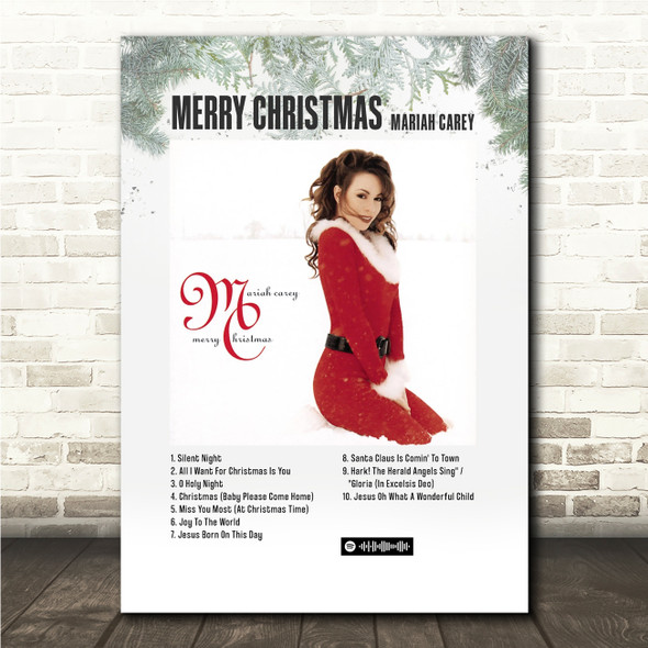 Mariah Carey Merry Christmas Music Polaroid Vintage Music Wall Art Poster Print