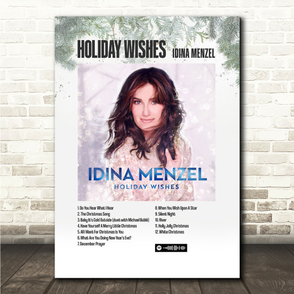 Idina Menzel Holiday Wishes Music Polaroid Vintage Music Wall Art Poster Print