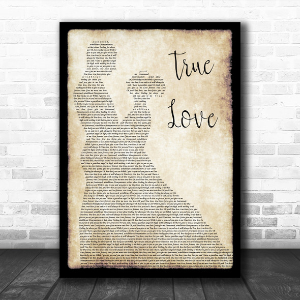 Elton John & Kiki Dee True Love Man Lady Dancing Song Lyric Quote Print