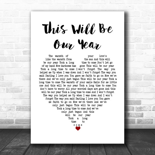 Foo Fighters This Will Be Our Year Heart Song Lyric Quote Print