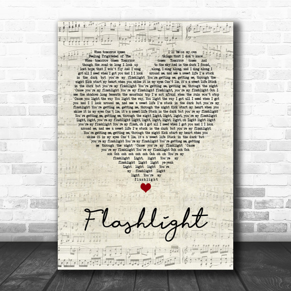 Jessie J Flashlight Script Heart Quote Song Lyric Print