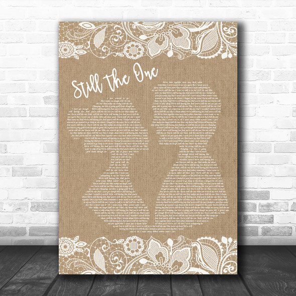 Orleans Still The One Burlap & Lace Song Lyric Quote Print