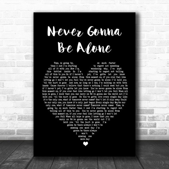 Nickelback Never Gonna Be Alone Black Heart Song Lyric Music Wall Art Print