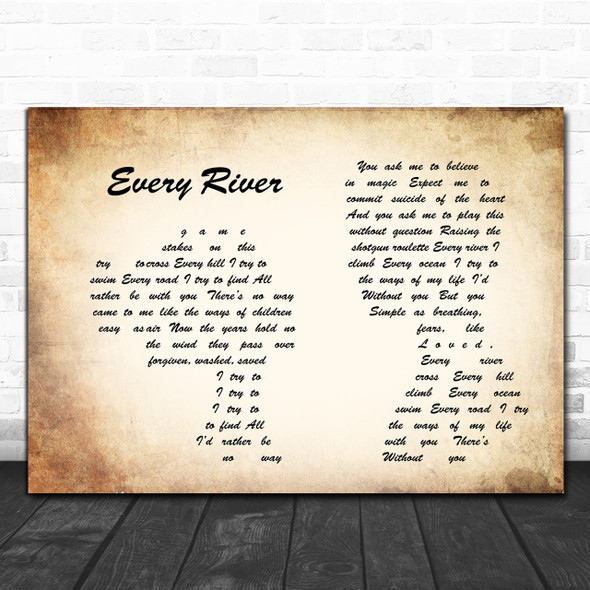 Runrig Every River Man Lady Couple Song Lyric Quote Print