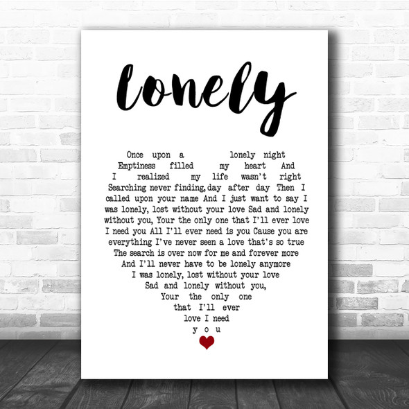 Stryper Lonely Heart Song Lyric Quote Print