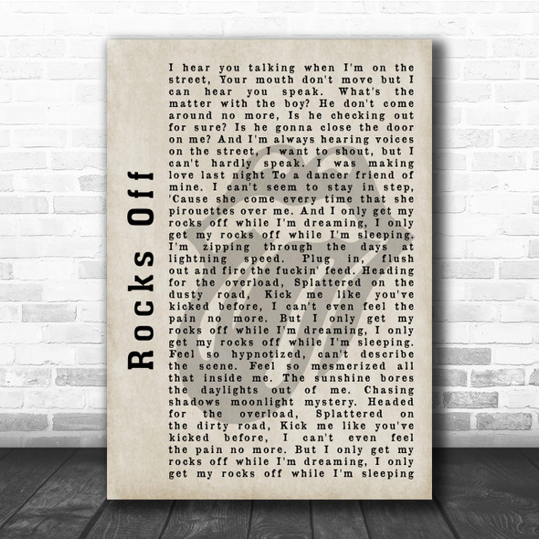 The Rolling Stones Rocks Off Shadow Song Lyric Quote Print