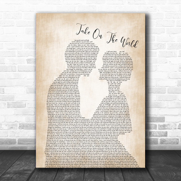 You Me At Six Take On The World Man Lady Bride Groom Wedding Song Lyric Poster Print