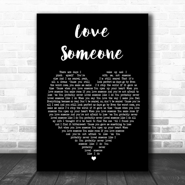 Lukas Graham Love Someone Black Heart Song Lyric Poster Print