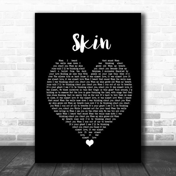 Rag'n'Bone Man Skin Black Heart Song Lyric Poster Print