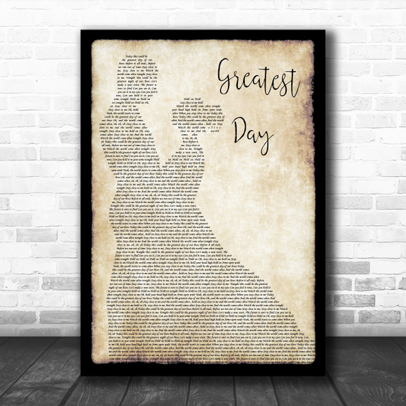 Take That Greatest Day Man Lady Dancing Song Lyric Poster Print