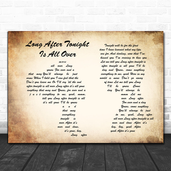 Jimmy Radcliffe Long After Tonight Is All Over Man Lady Couple Song Lyric Poster Print
