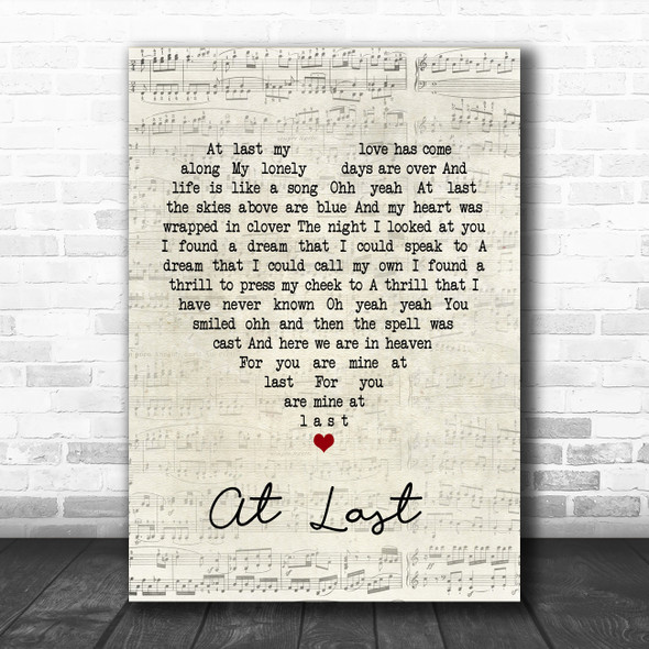 Eva Cassidy At Last Script Heart Song Lyric Poster Print