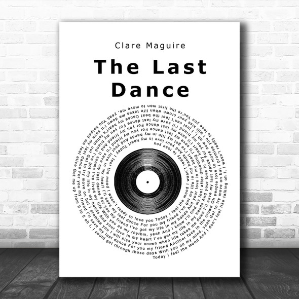 Clare Maguire The Last Dance Vinyl Record Song Lyric Poster Print