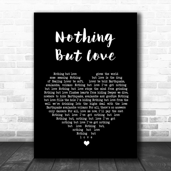 James Nothing But Love Black Heart Song Lyric Music Wall Art Print