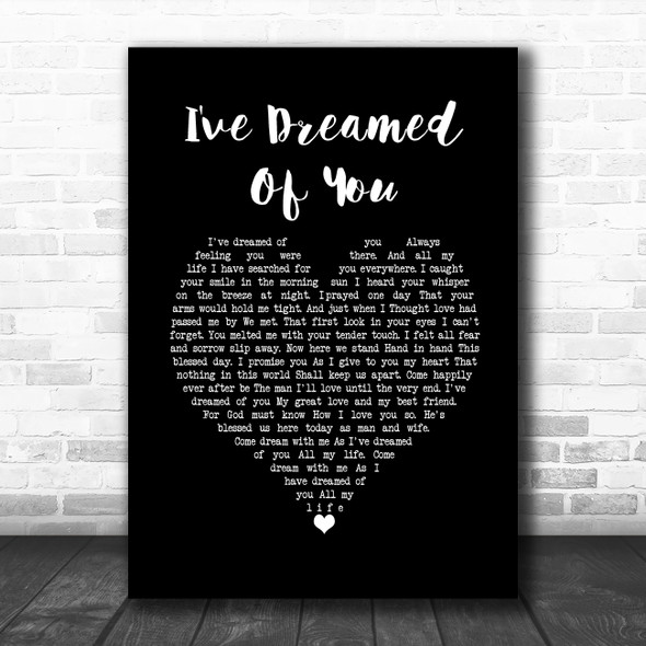 Barbra Streisand I've Dreamed Of You Black Heart Song Lyric Music Poster Print