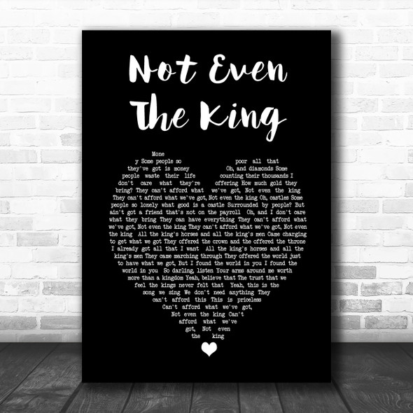 Alicia Keys Not Even The King Black Heart Song Lyric Music Poster Print