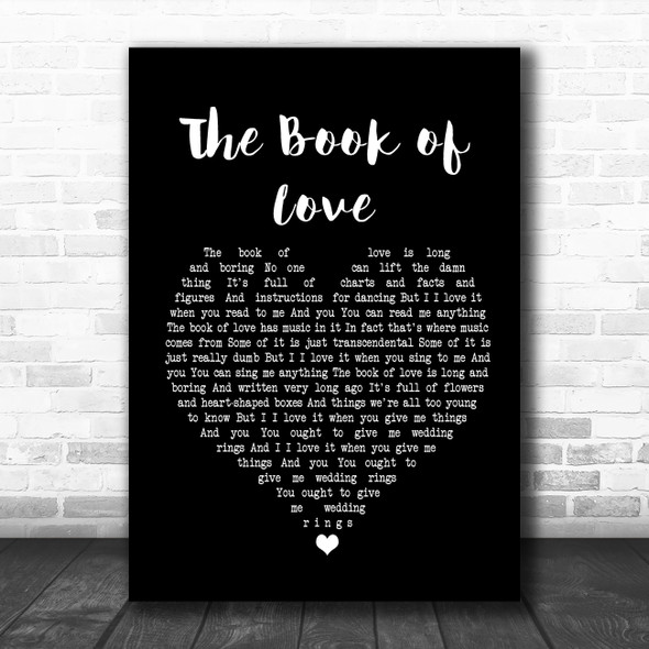 Peter Gabriel The Book of Love Black Heart Song Lyric Music Poster Print