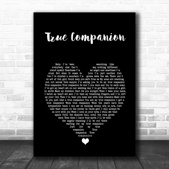 Marc Cohn True Companion Black Heart Song Lyric Music Poster Print