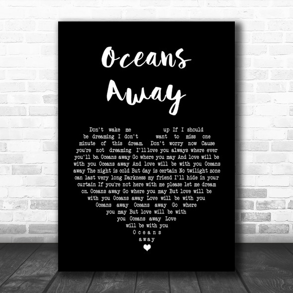 Roger Daltrey Oceans Away Black Heart Song Lyric Music Wall Art Print