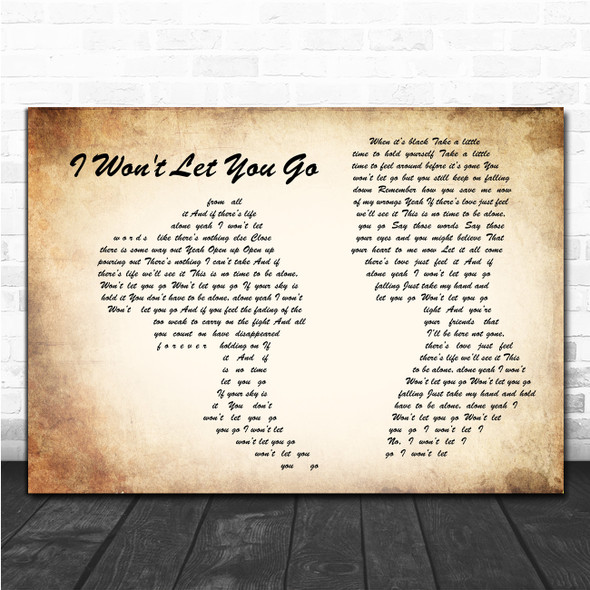 James Morrison I Won't Let You Go Man Lady Couple Song Lyric Music Poster Print