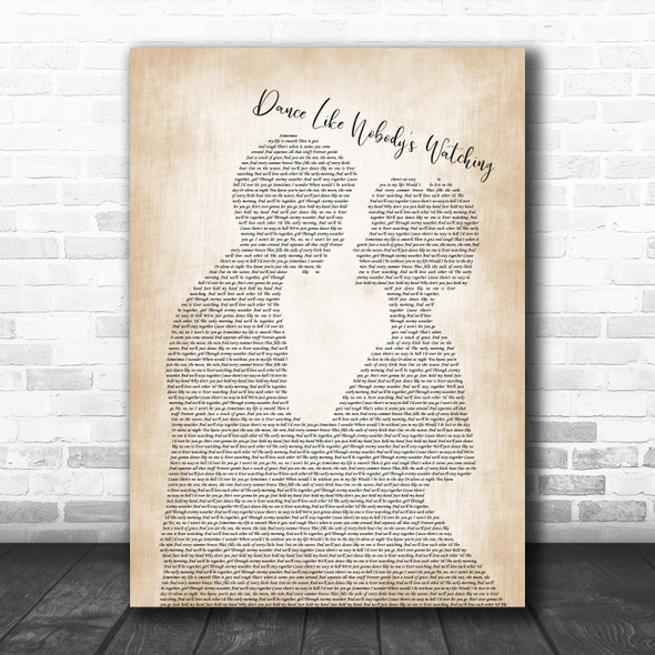 Donavon Frankenreiter Dance Like Nobody's Watching Man Lady Bride Lyric Music Poster Print