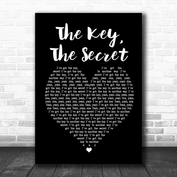 Urban Cookie Collective The Key, The Secret Black Heart Song Lyric Music Wall Art Print