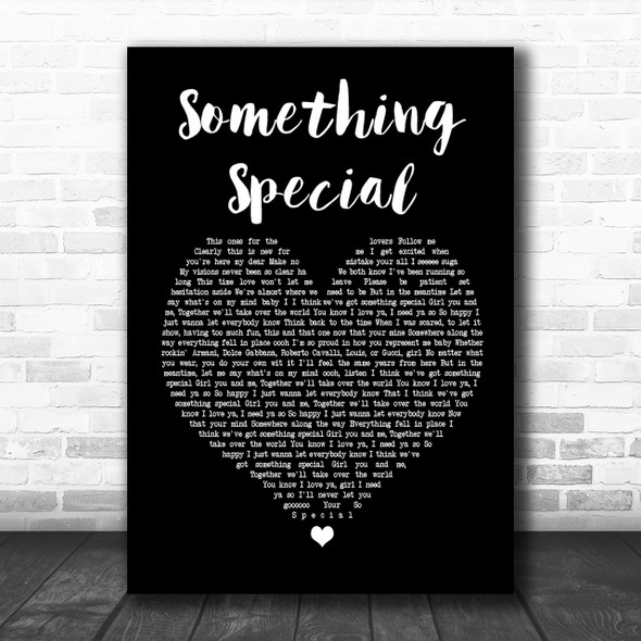 Usher Something Special Black Heart Song Lyric Music Wall Art Print