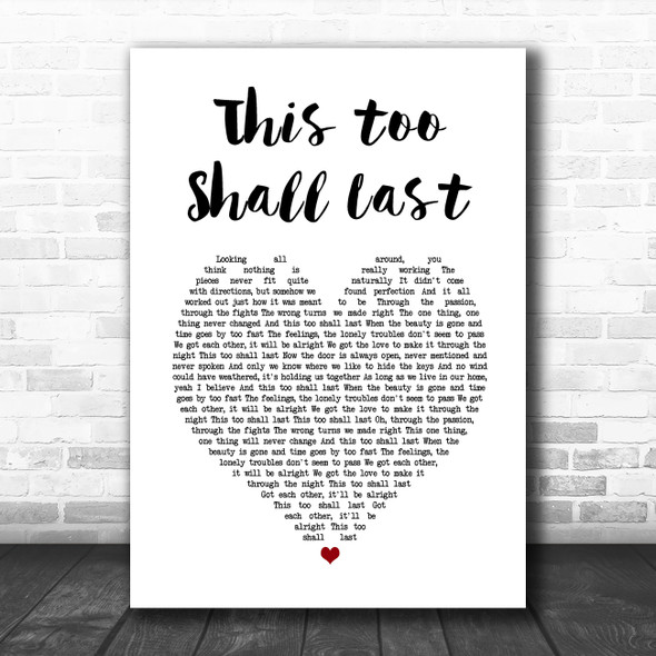Anderson East This Too Shall Last White Heart Song Lyric Music Poster Print