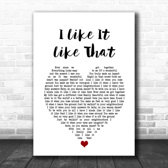 Per Gessle I Like It Like That White Heart Song Lyric Music Poster Print