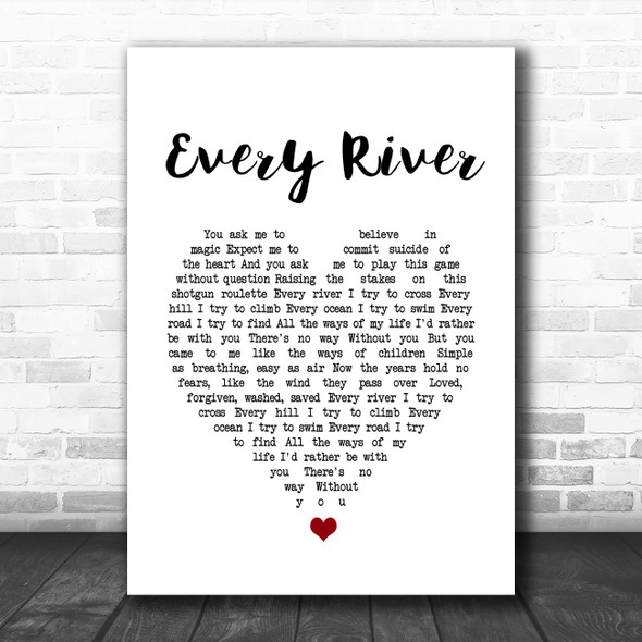 Runrig Every River White Heart Song Lyric Music Poster Print