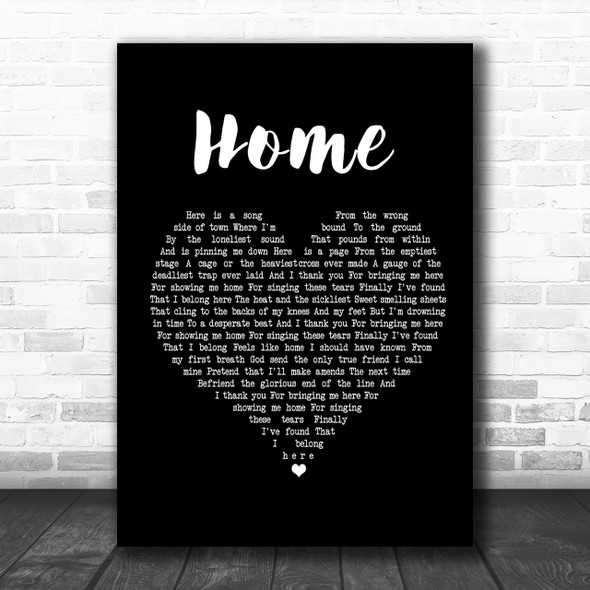 Depeche Mode Home Black Heart Song Lyric Music Wall Art Print