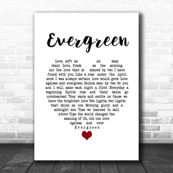 Luther Vandross Evergreen White Heart Song Lyric Music Poster Print