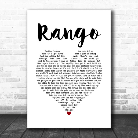 Catfish And The Bottlemen Rango White Heart Song Lyric Music Poster Print