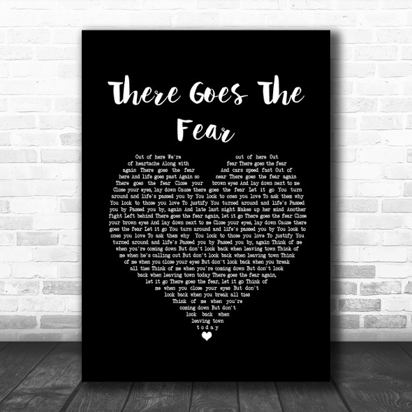 Doves There Goes The Fear Black Heart Song Lyric Print