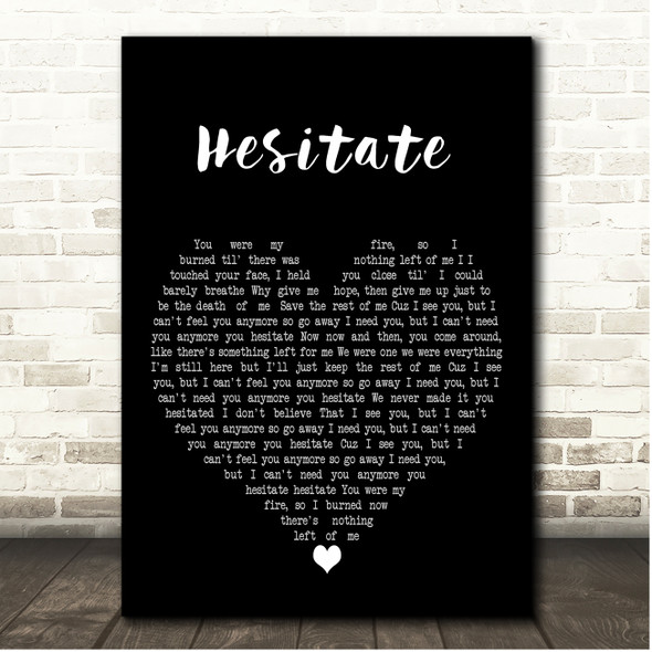 Stone Sour Hesitate Black Heart Song Lyric Print