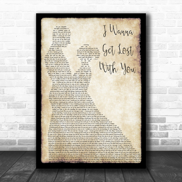 Stereophonics I Wanna Get Lost With You Man Lady Dancing Song Lyric Print