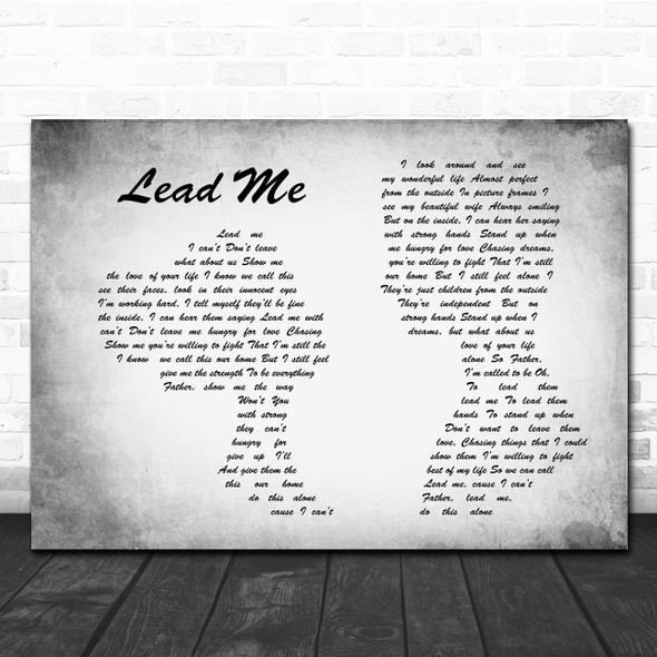 Sanctus Real Lead Me Man Lady Couple Grey Song Lyric Print