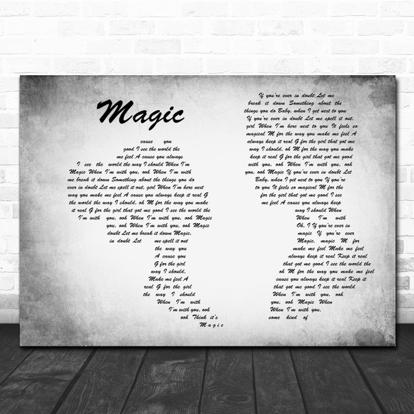 Craig David Magic Man Lady Couple Grey Song Lyric Print