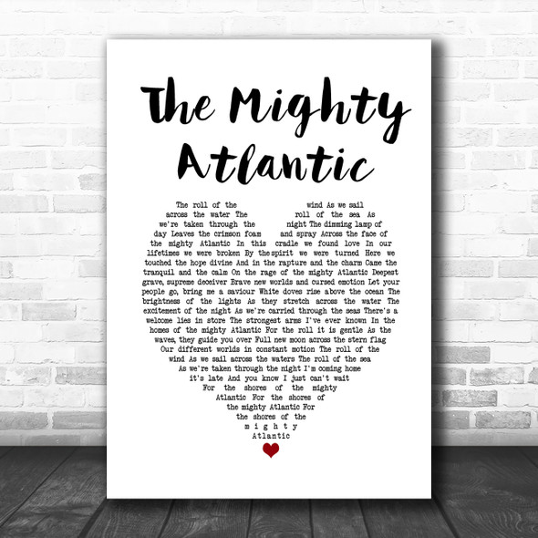 Runrig The Mighty Atlantic White Heart Song Lyric Print