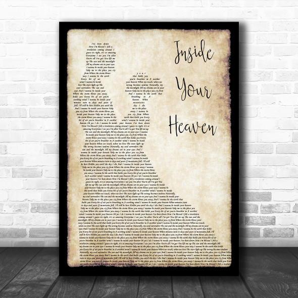 Carrie Underwood Inside Your Heaven Man Lady Dancing Song Lyric Quote Music Print