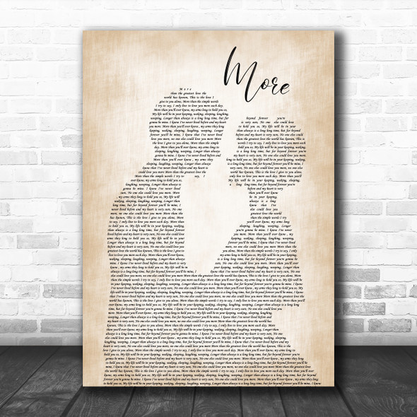 Frank Sinatra More Man Lady Bride Groom Wedding Song Lyric Quote Music Print