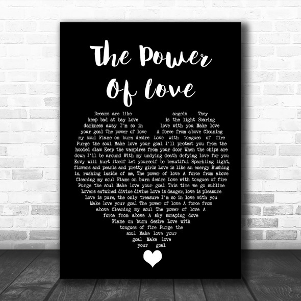 Gabrielle Aplin The Power Of Love Black Heart Song Lyric Quote Music Print