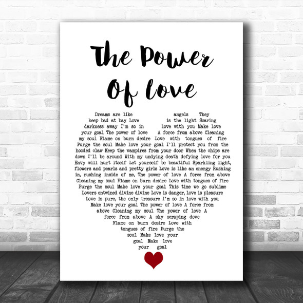 Gabrielle Aplin The Power Of Love White Heart Song Lyric Quote Music Print