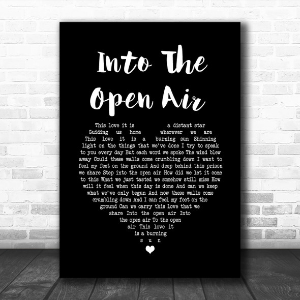 Julie Fowlis Into The Open Air Black Heart Song Lyric Quote Music Print