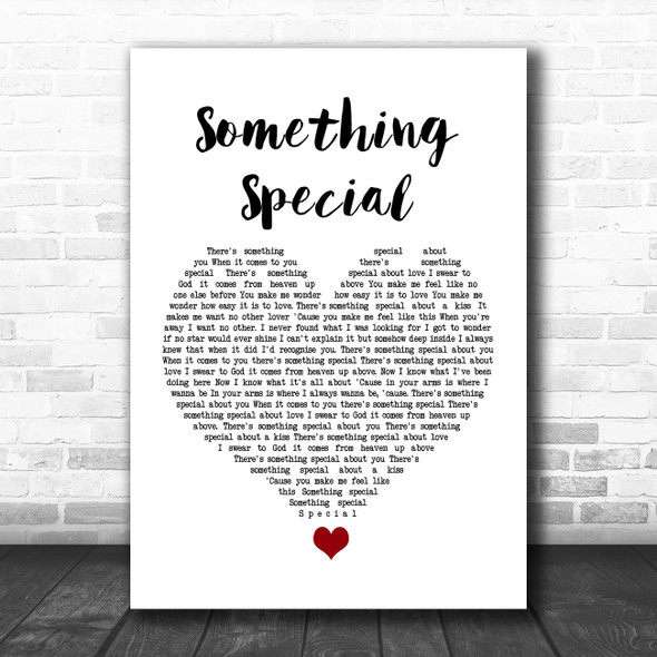 Tina Turner Something Special White Heart Song Lyric Quote Music Print