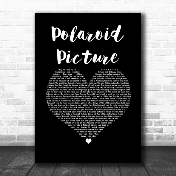 Frank Turner Polaroid Picture Black Heart Song Lyric Quote Music Print