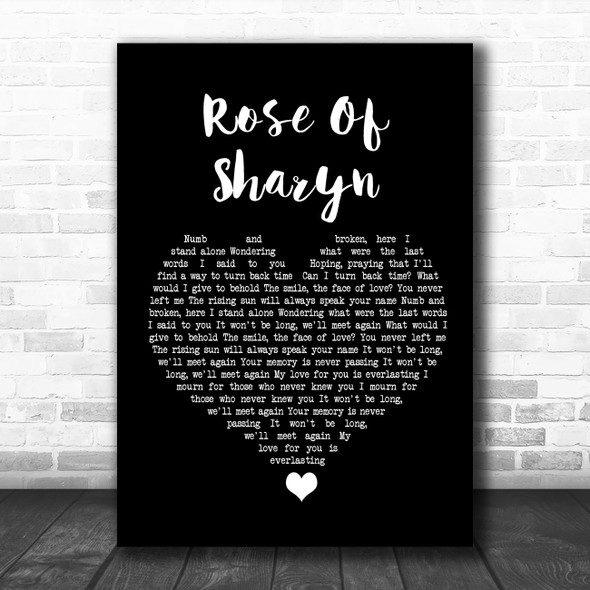 Killswitch Engage Rose Of Sharyn Black Heart Song Lyric Quote Music Print